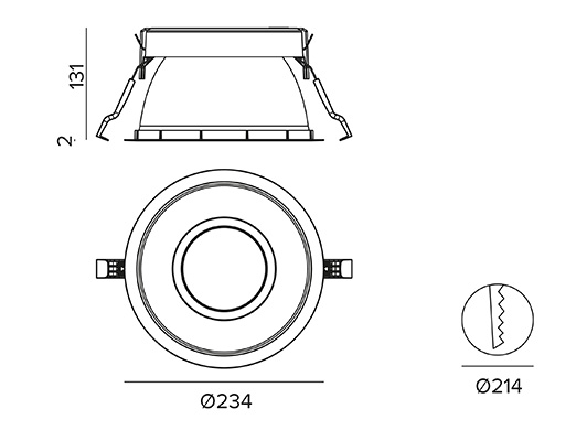 CCTEVO DOWNLIGHT 214 | Fixed downlight | Targetti LED lighting