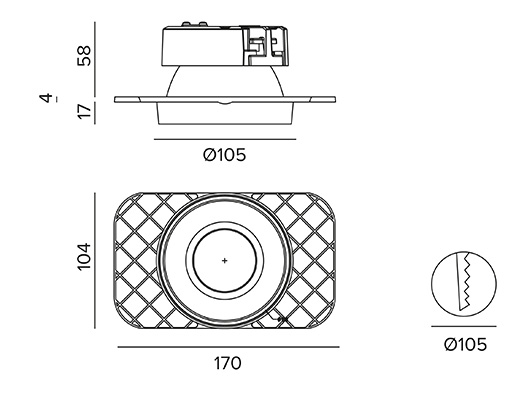 CCTEVO DOWNLIGHT 105 | Targetti LED lighting