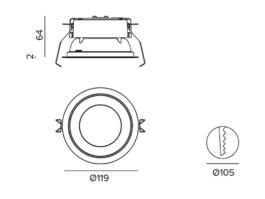 CCTEVO DOWNLIGHT 105 | Targetti LED lighting